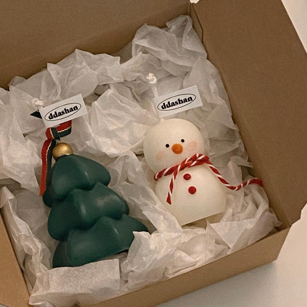 [ddashan] 몽글트리세트 크리스마스캔들 선물세트 눈사람캔들 곰돌이캔들 크리스마스트리캔들 연말선물 답례품 결혼식답례품 퇴사선물
