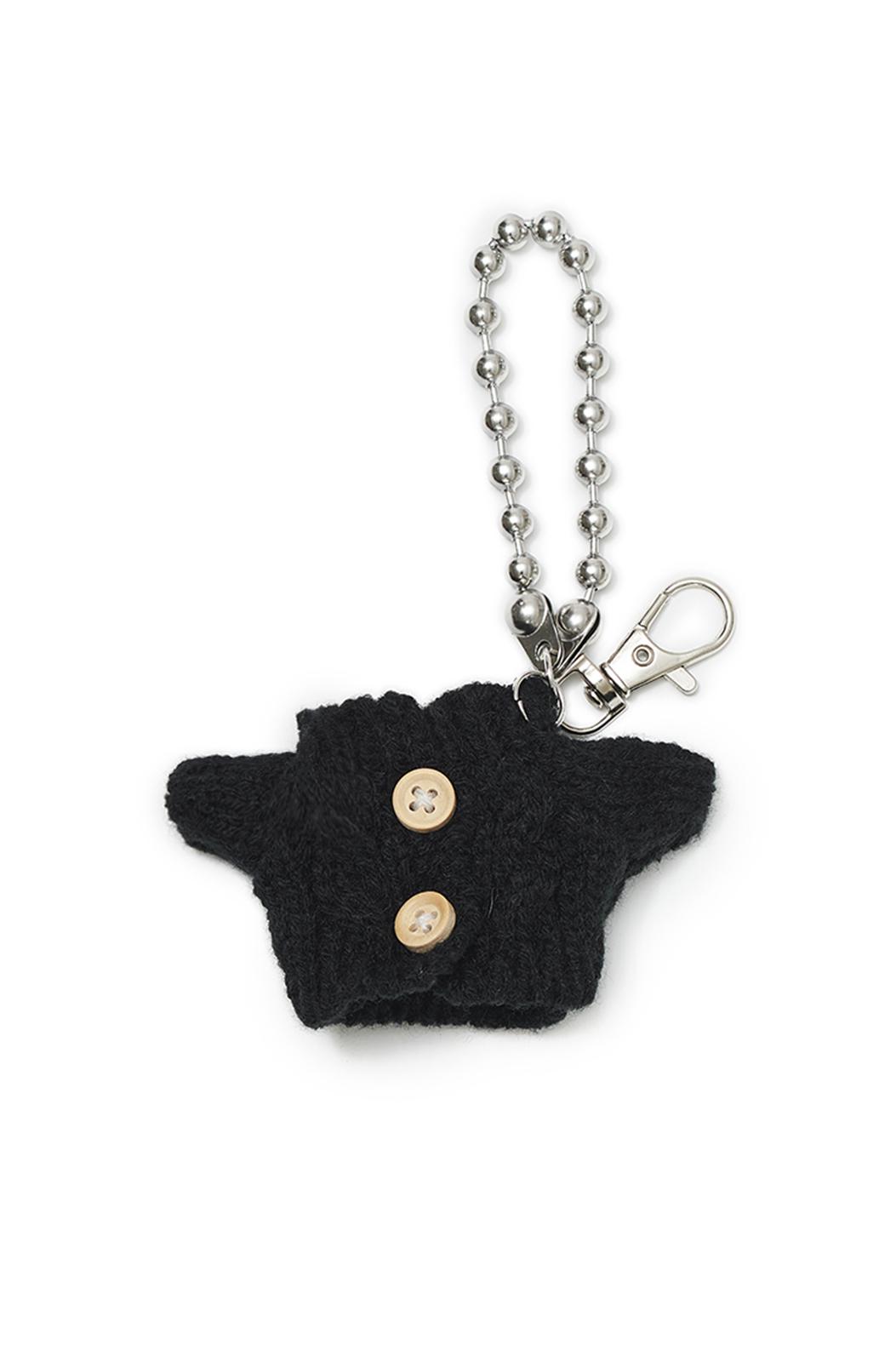 Knitted pull-over key-ring (Black)