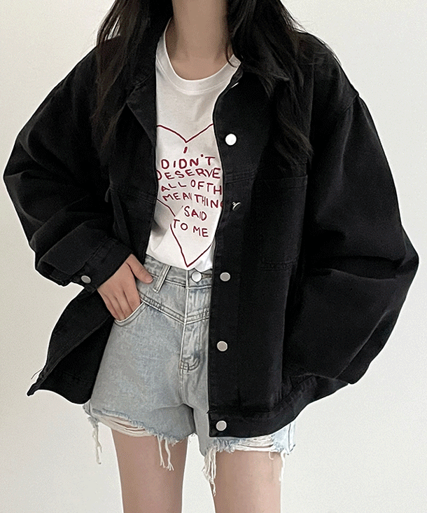 💖오버핏💖보잉 데일리 진청 흑청 캐주얼 데님 청 자켓/ 봄 가을 간절기 루즈핏 봄코디 대학생 개강룩 데이트룩