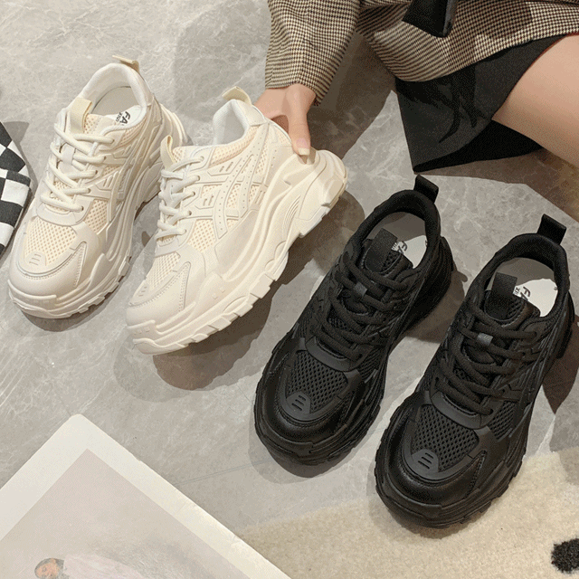 텐션업 발편한 키높이 어글리 스니커즈 8cm (속굽 2cm)