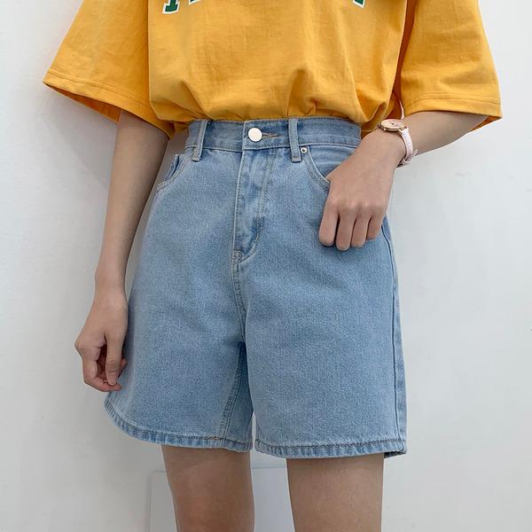 난스판 데이지 4부 데님 팬츠 (S~XXL size)