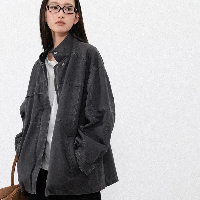 [2nd_10/27 예약배송] Sisi work jacket_charcoal