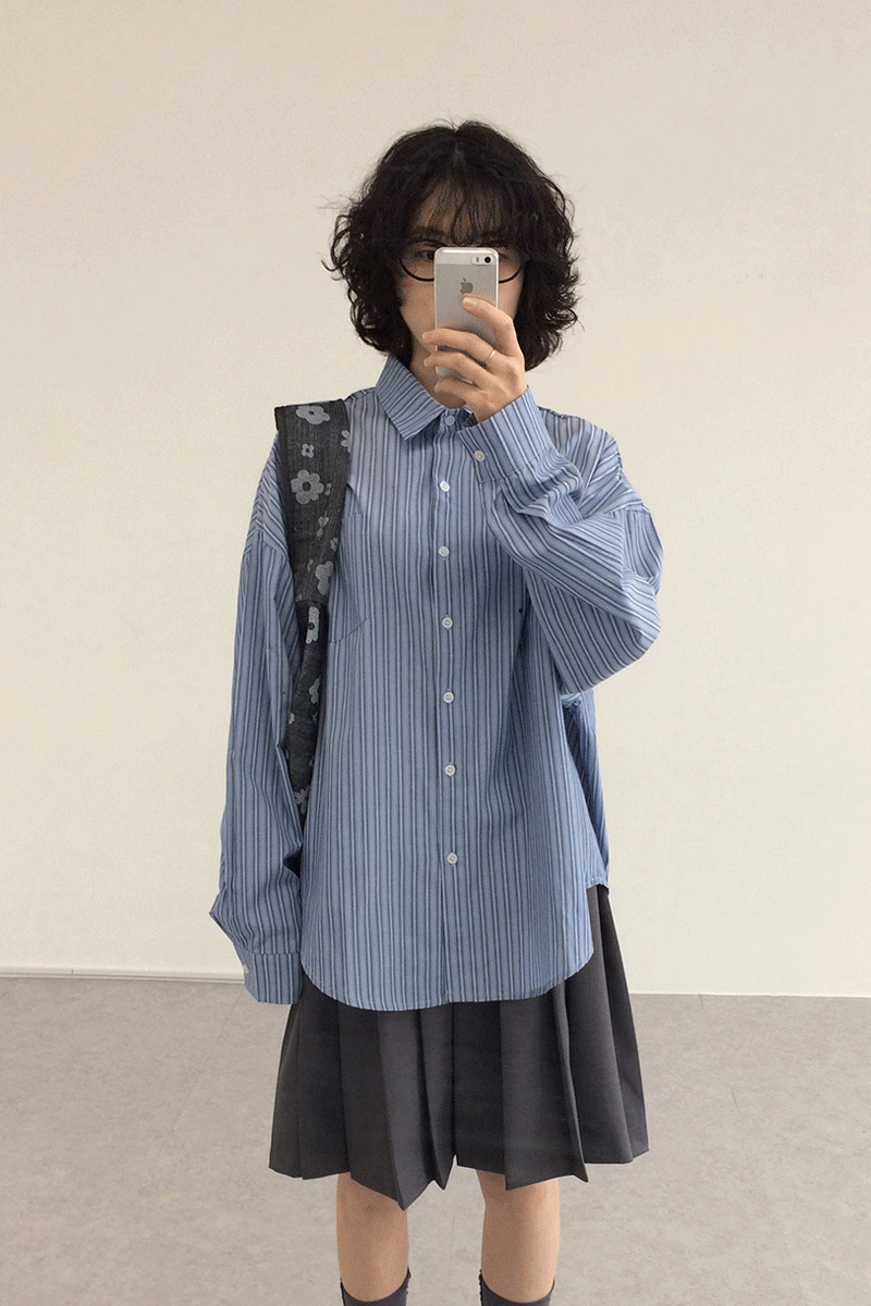 (봄신상)베리 스트라이프 남방