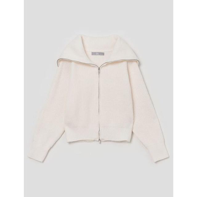[현대백화점][에잇세컨즈] 아이보리 골지 니트 집업 카디건 (35215AIQ20)