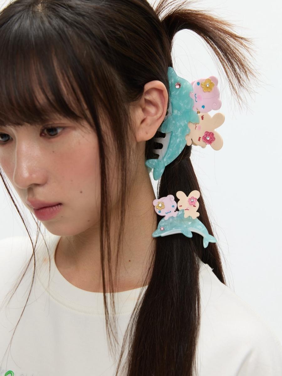 BETWEENAND X SUNONEBIRD Surf Dolphin Hairpin & Hair Claw