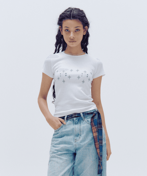 로고 밴드 반팔 티셔츠