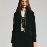 J.CHUNG 제이청 Belleza Tweed Hooded Jacket Solid