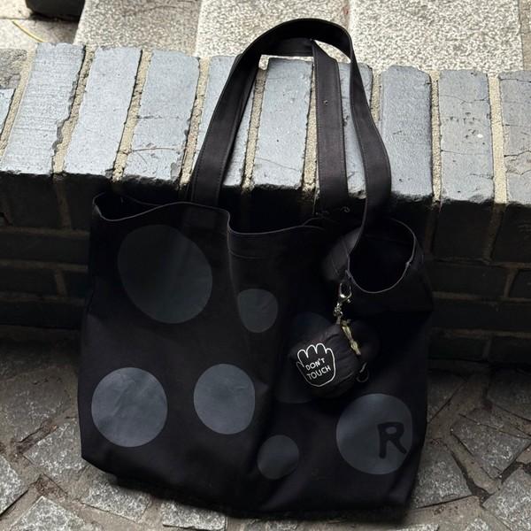 Polka Dot Big Bag - Black