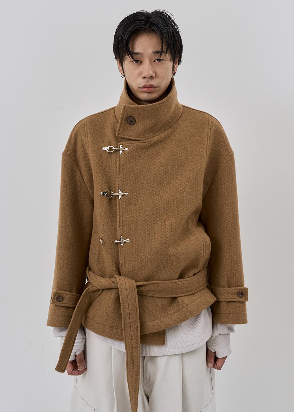 (m) Loop midi wool coat_camel