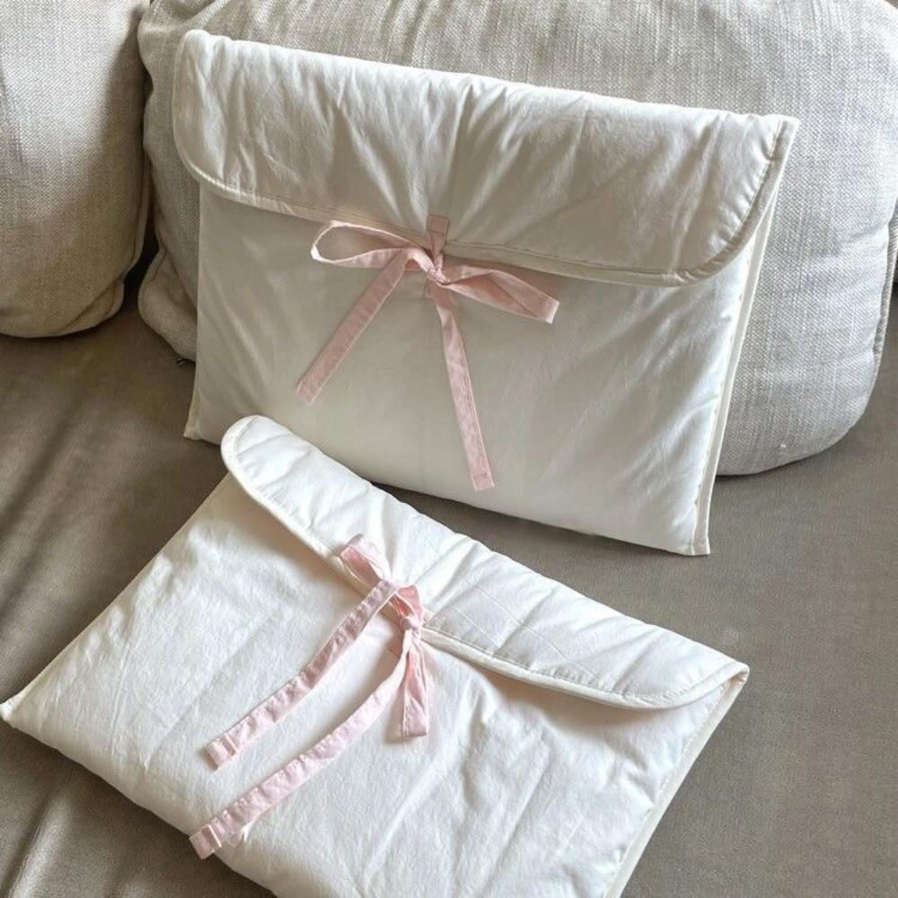 샵베흐 패브릭 리본 핑크 노트북 가방 케이스 파우치