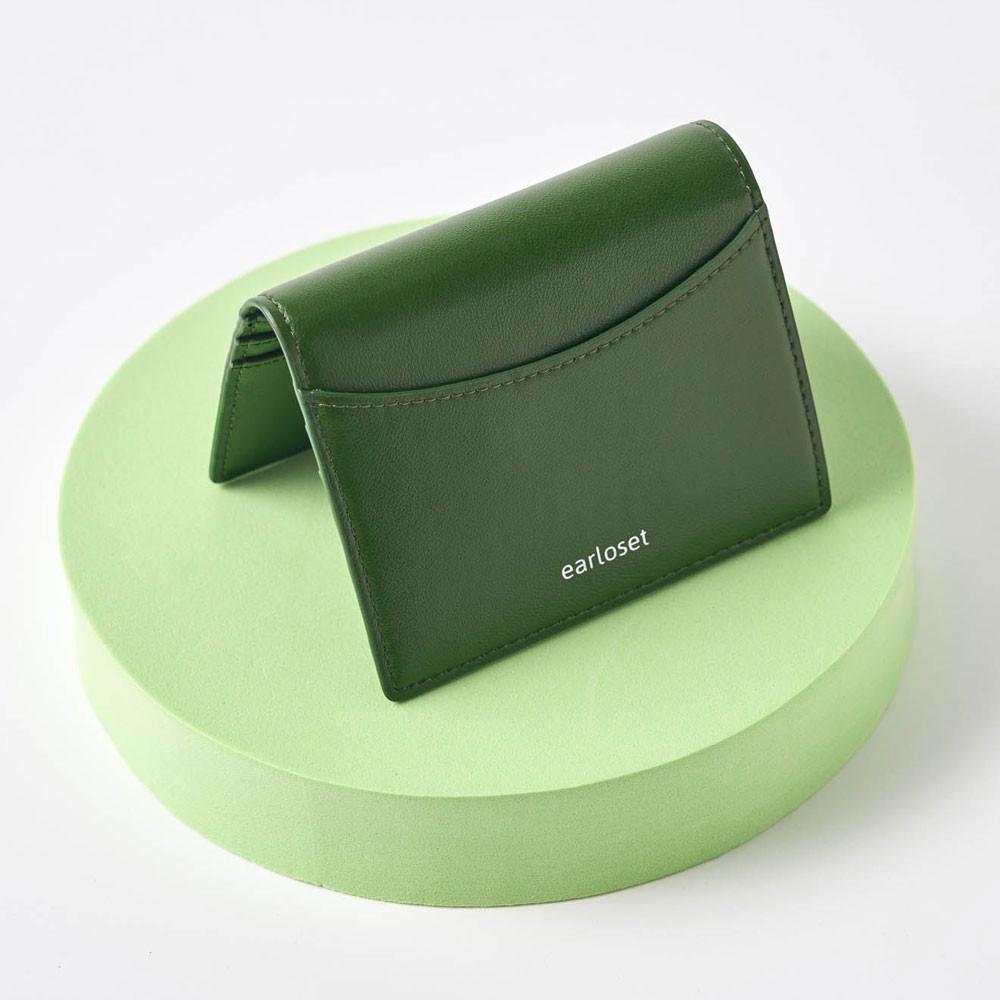 [얼로젯] 선인장가죽 비건카드지갑 Crescent Moon Slim - Cactus Green