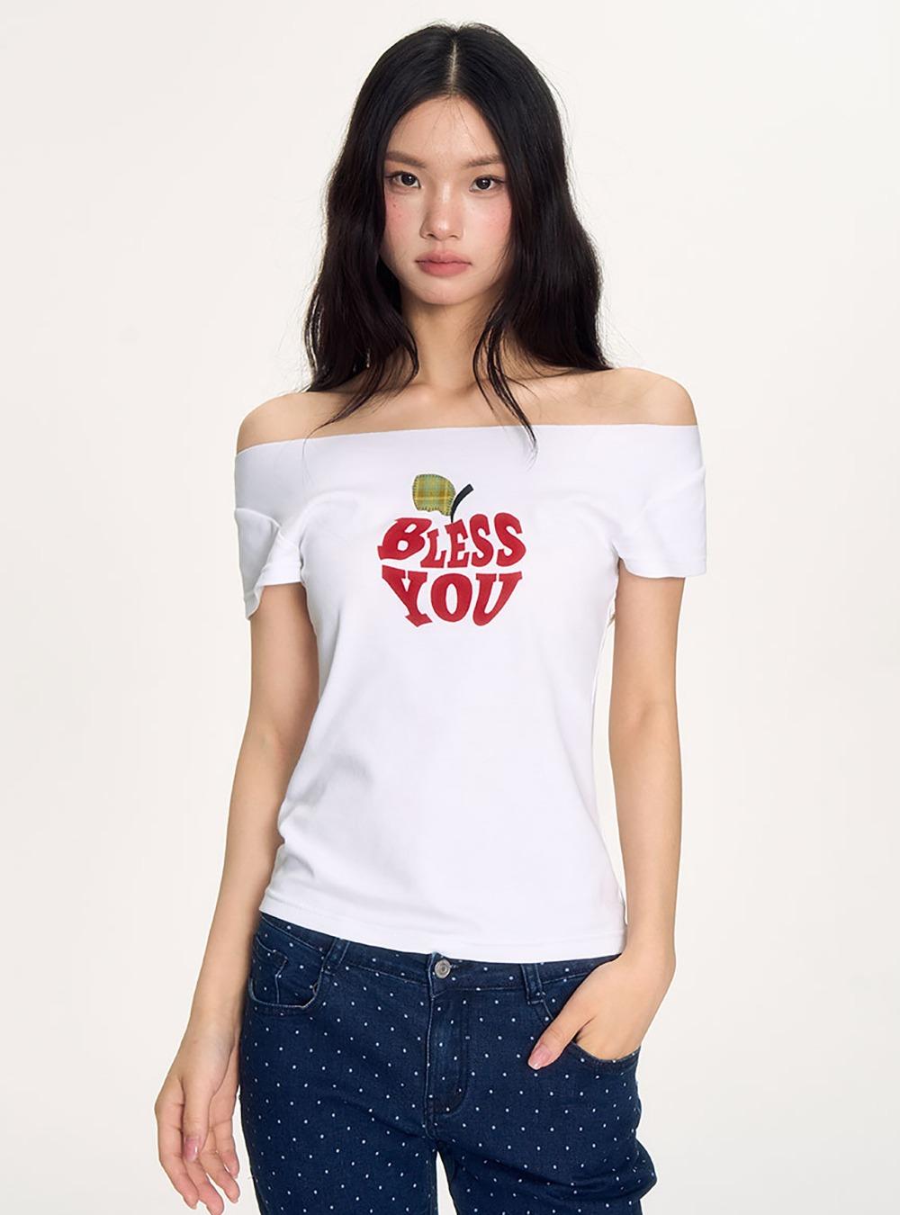 Bless You Off-Shoulder Tee