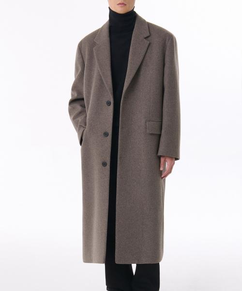 울 블렌드 빅 대디 싱글 맥시 코트 [토프]
