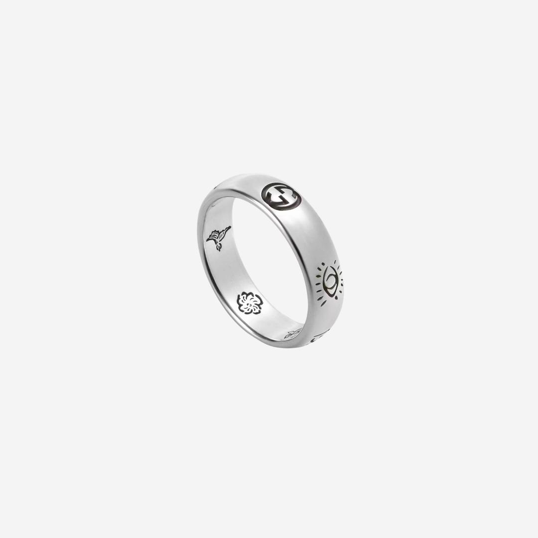 Gucci Blind For Love Ring Silver