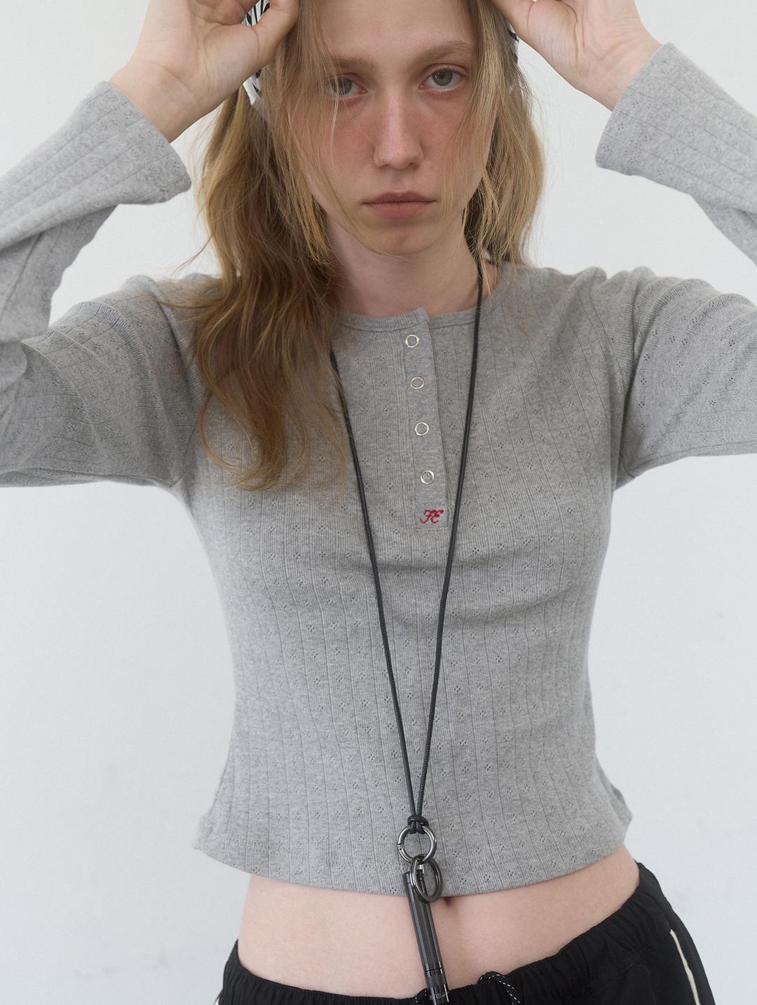 JACQUARD SOPHIE T-SHIRT - MELANGE