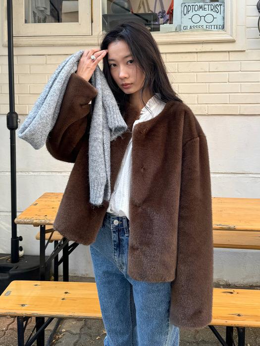 Mati Fur Jacket_Dark Brown