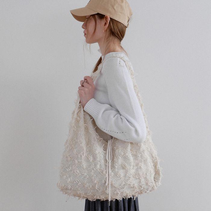 Jeanne Fringe Shoulder Bag_Beige
