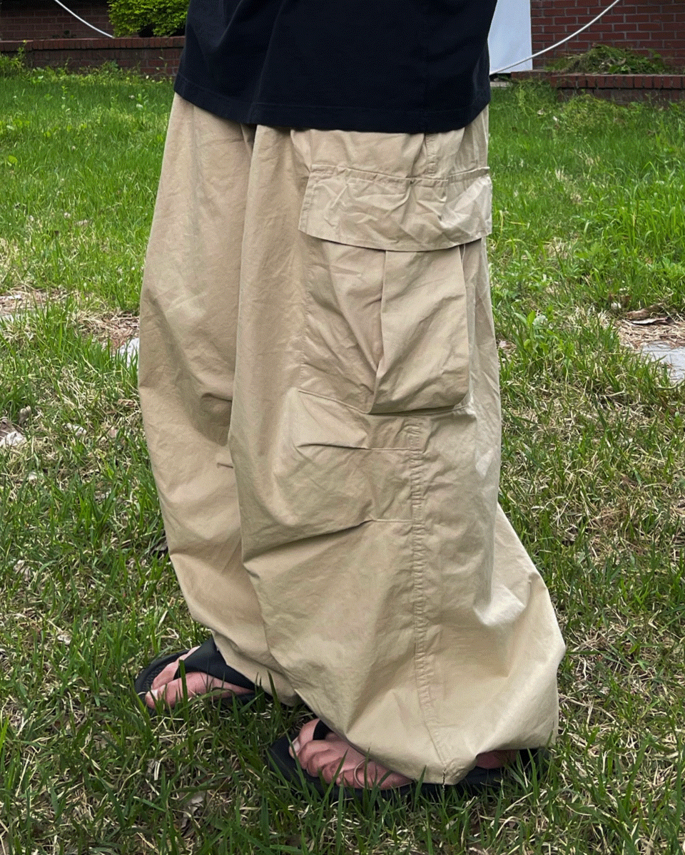 주문폭주) 고밀도 벌룬 카고 팬츠 (Green, Beige)