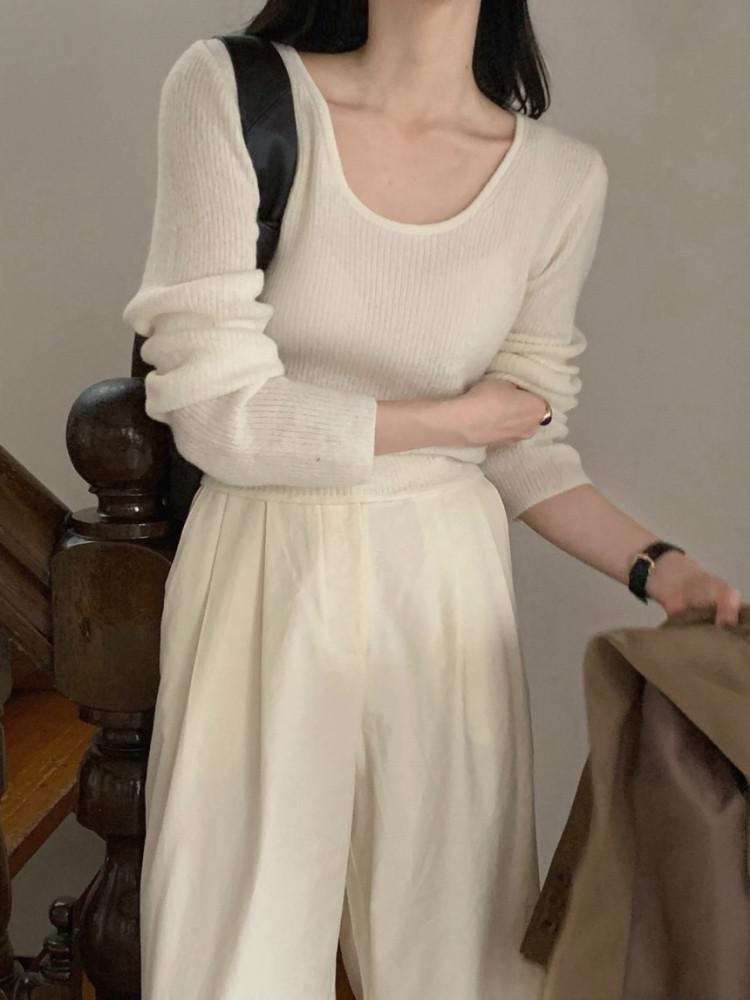 베이비 라운드 크롭 니트 (3color)