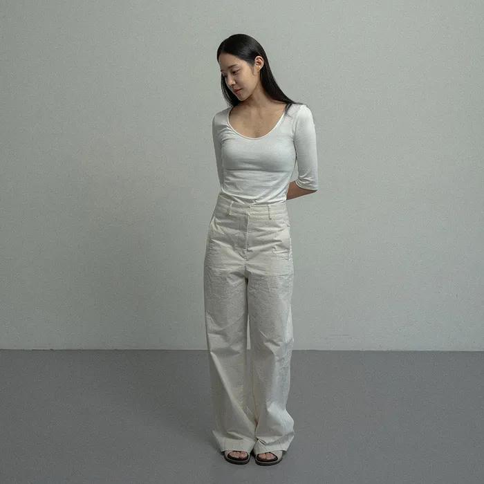 [ESSENTIAL] 2차 리오더_CLASSIC BOAT NECK TOP - CREAM