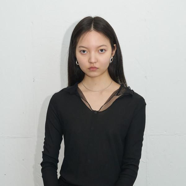 Layered Blouse Set (Black)