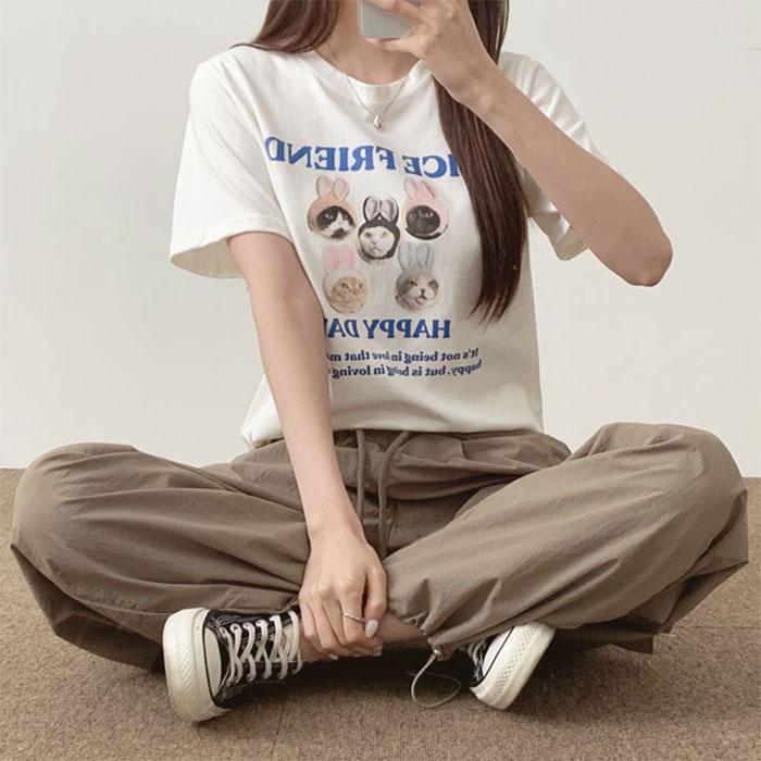 [😘여름코디/여친룩❤️] 여름 필수템 어디서나 입을 수 있는 기본 반팔 티셔츠