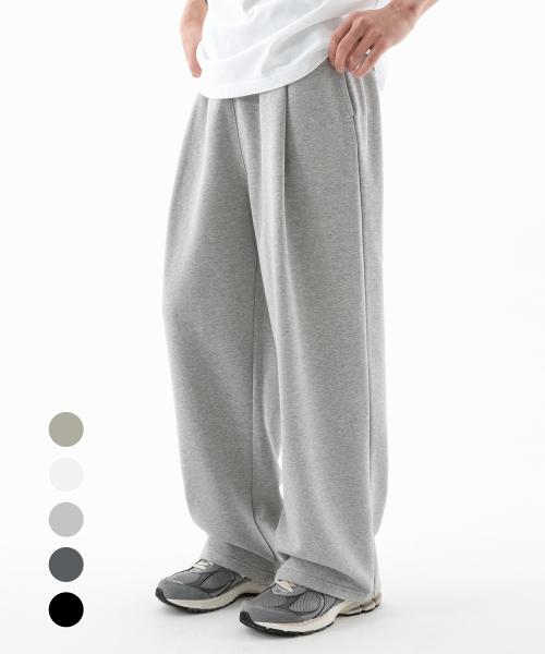 원턱 와이드 스웨트 팬츠 ( 4Color )