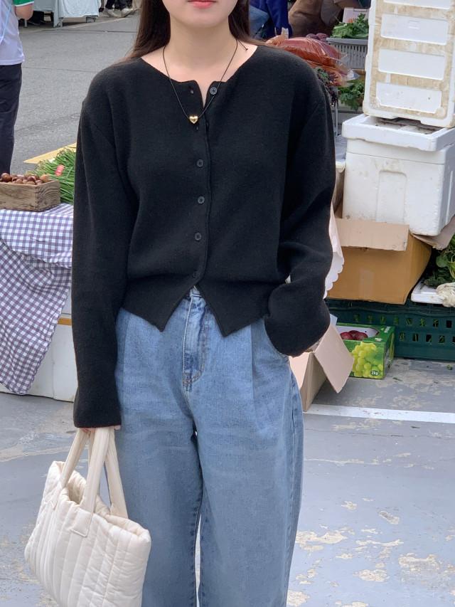 어베인 ✨고급원사✨ 노트 캐시미어 울 라운드 가디건 (2c) /가을가디건/출근룩