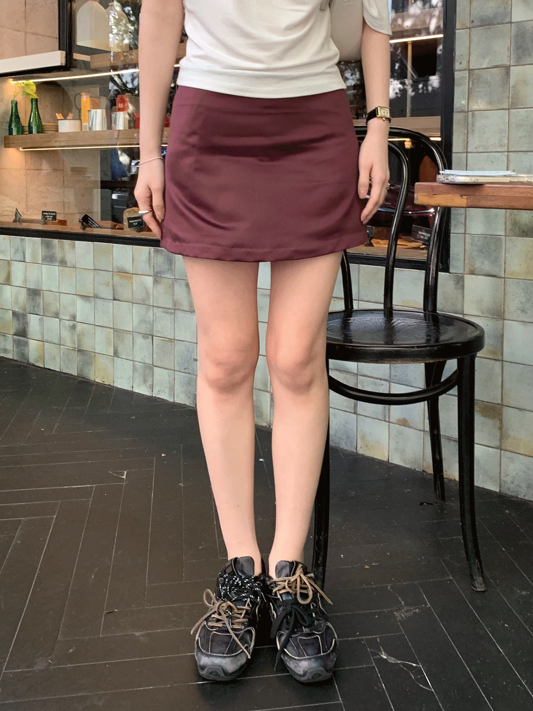 DN. Silky Satin Mini Skirt