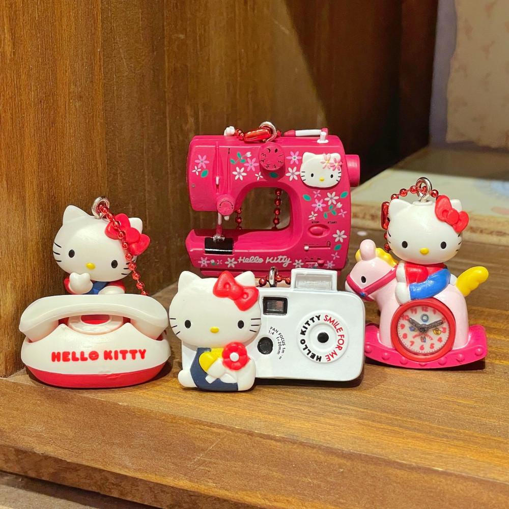 산리오 그리운 키티 레트로 가챠 키링 4종