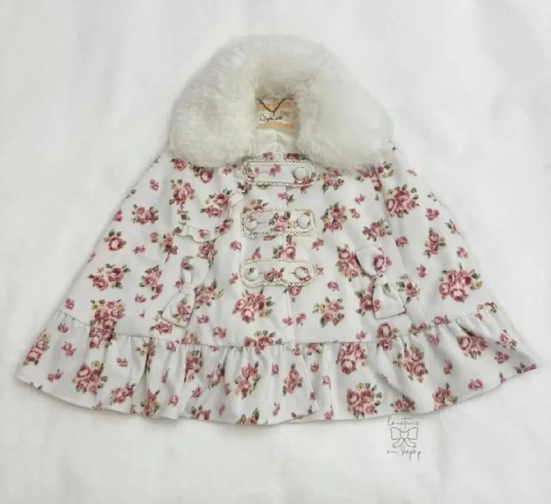 고전 리즈리사 리즈메로 플라워 판초 케이프 로걀 빈티지 모리 갸루 핀터 | 후루츠패밀리