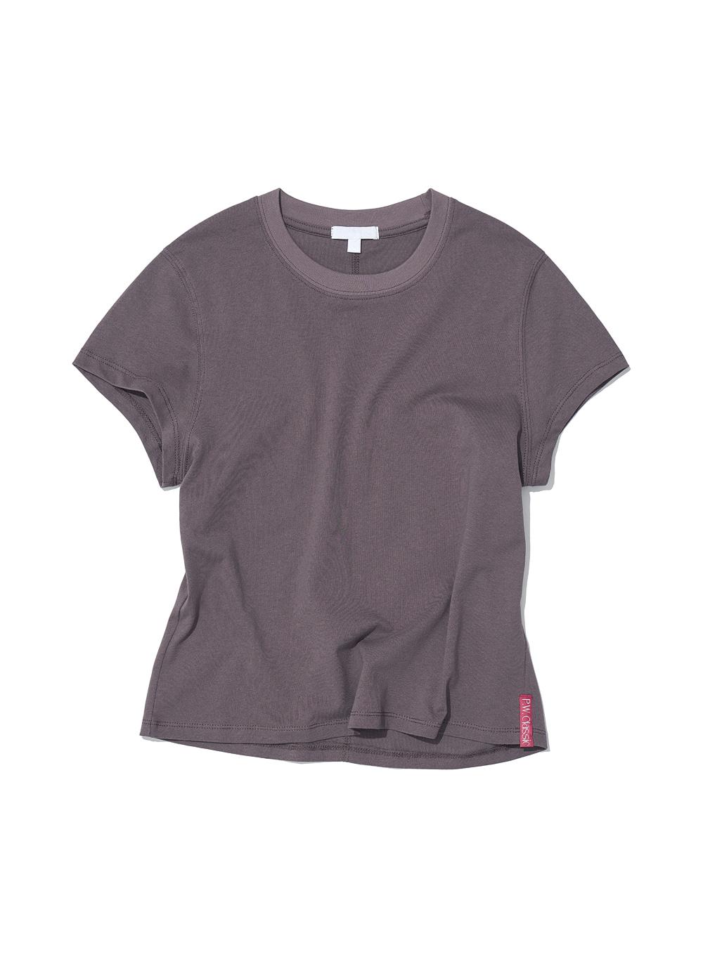 [WOMEN] PWC COTTON CAP SLEEVE TEE_RED BEAN