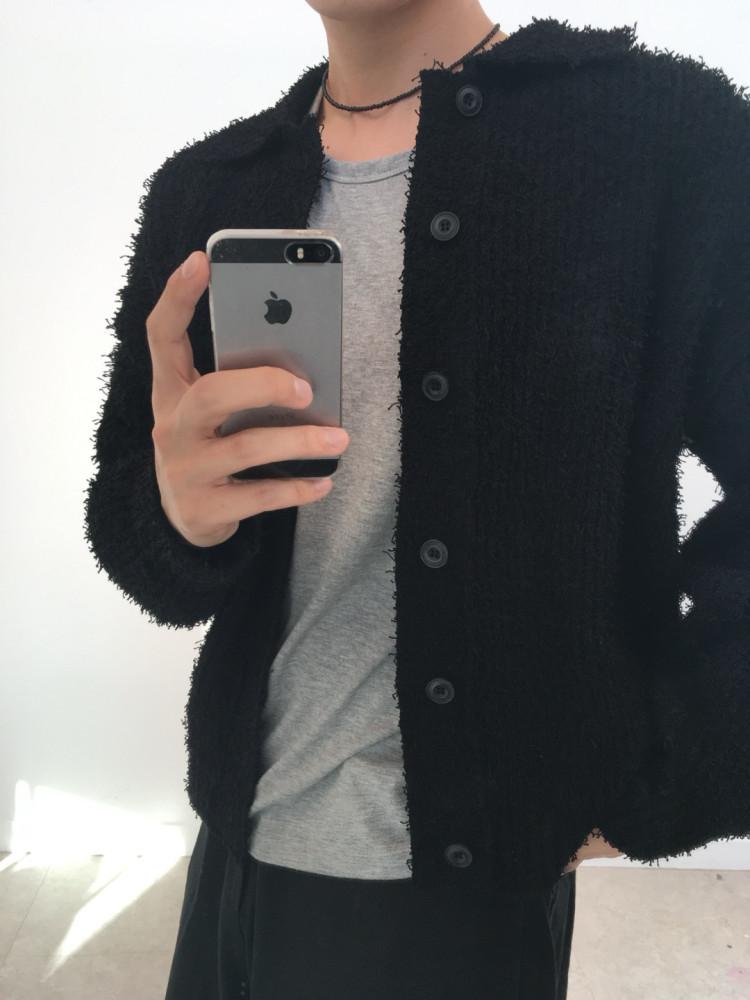 니주 카라 텍스쳐 가디건 (3color)