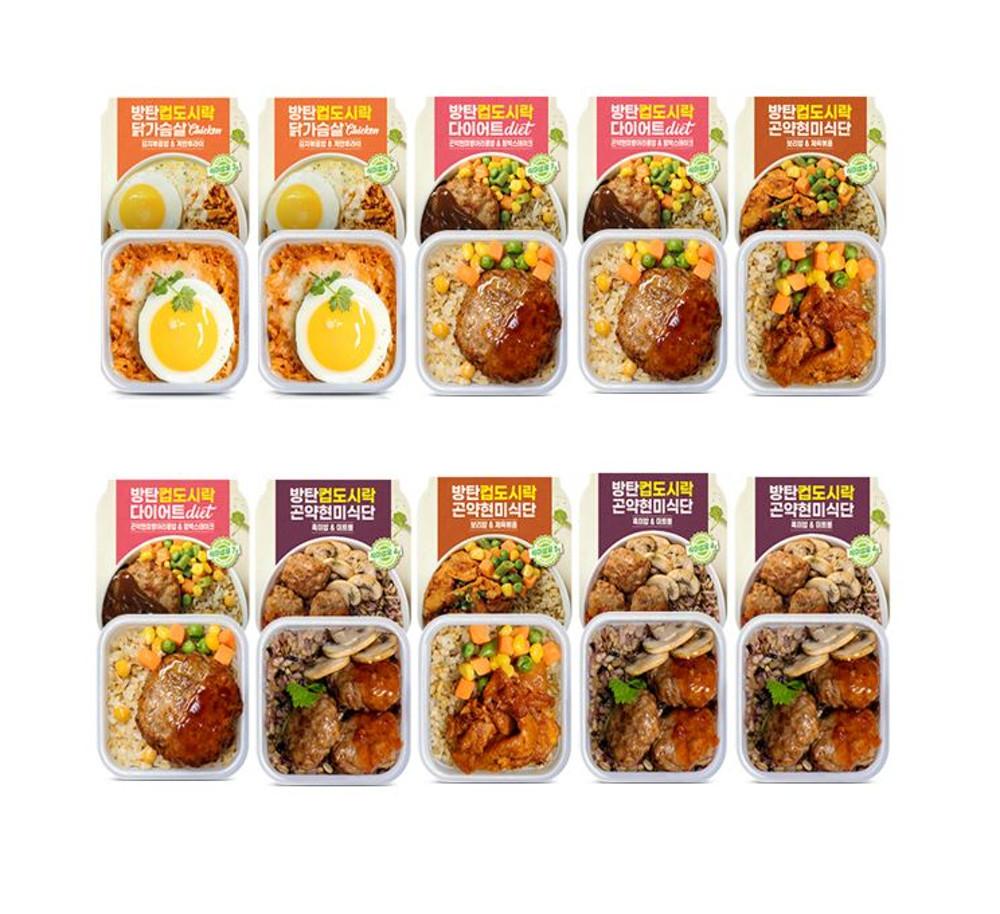 [10+2] 방탄푸드 다이어트 닭가슴살 곤약 복음밥 도시락 160g 4종 12팩 / FMD 컵밥 식단