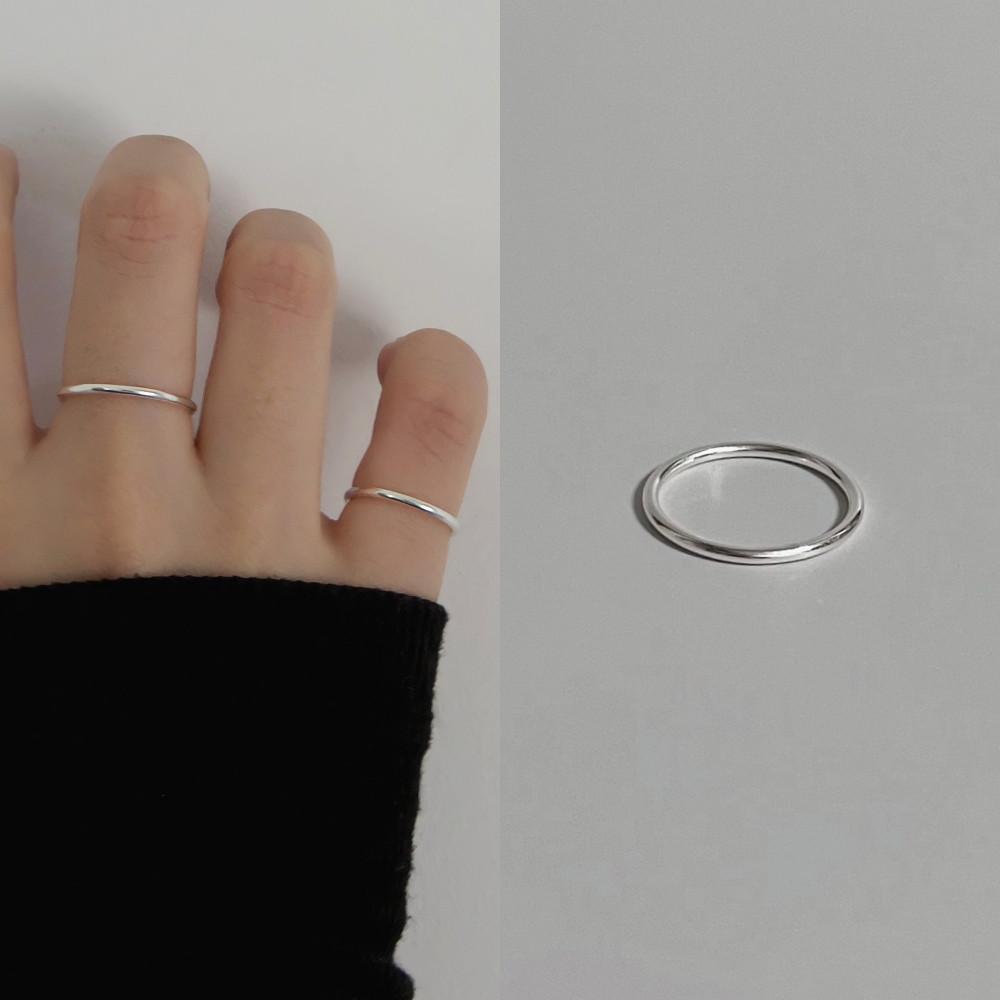 silver925 베이직 심플 실반지 (2 colors)