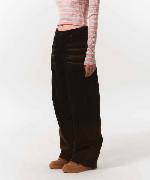 coduroy gradation pt - black