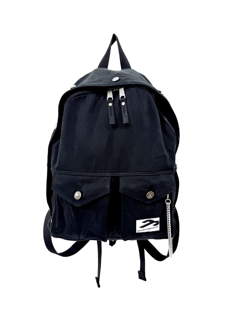 (12.26 예약배송) Trucker Jacket Backpack in Black