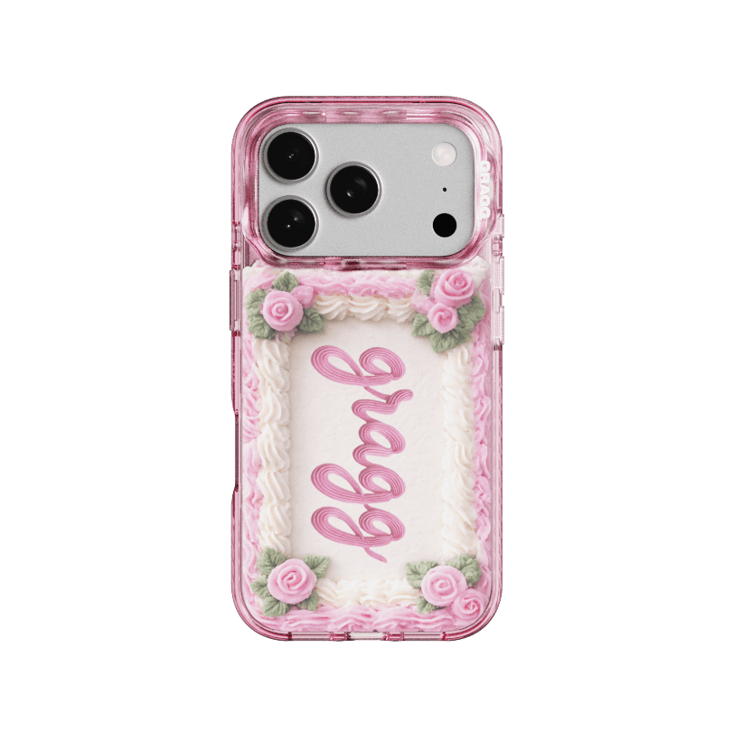 MAGSAFE LAYERS FRAME CASE CLEAR PINK - ROSE CAKE