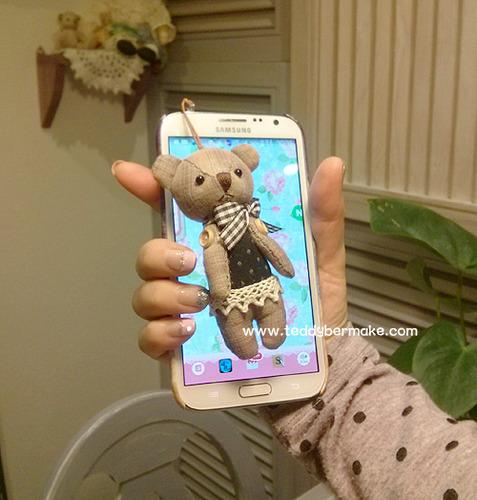 [뿌 핸드메이드 테디베어]한땀한땀 정성스럽게 완성한 ~뿌이어캡고리 수공 완제품