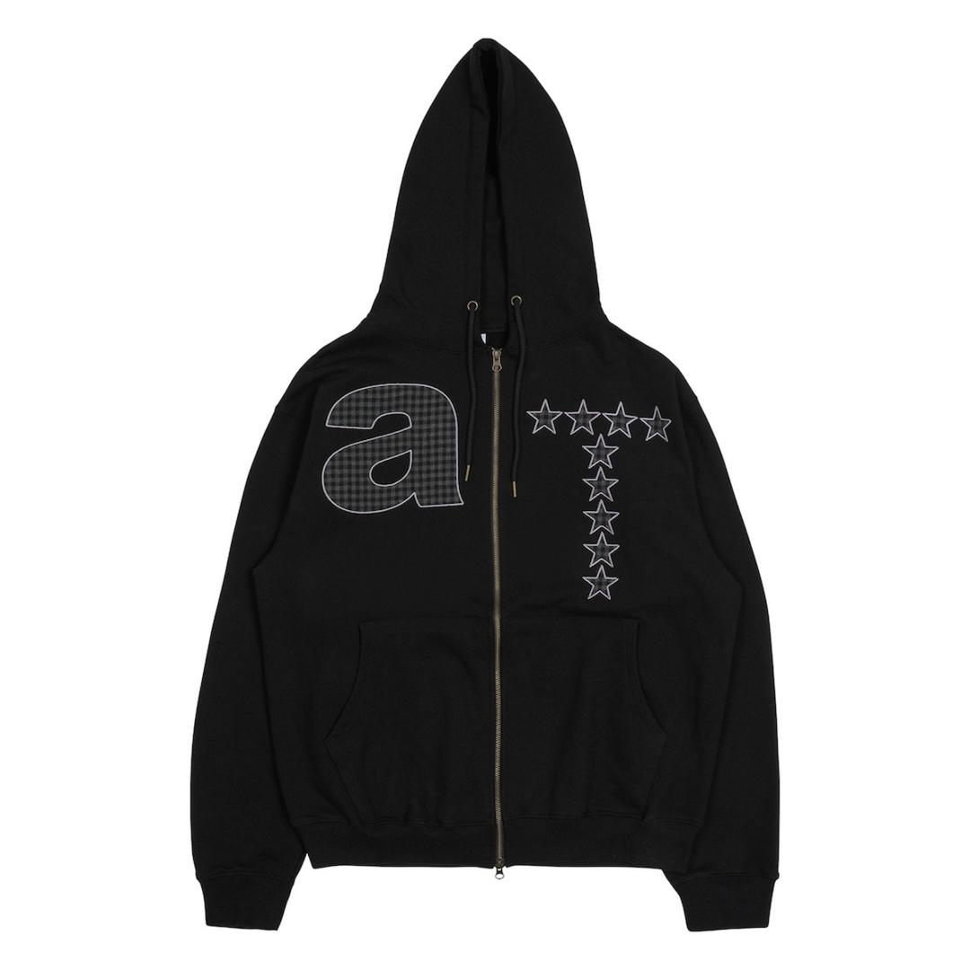 TCM at hooded zip-up (black)