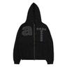 TCM at hooded zip-up (black)
