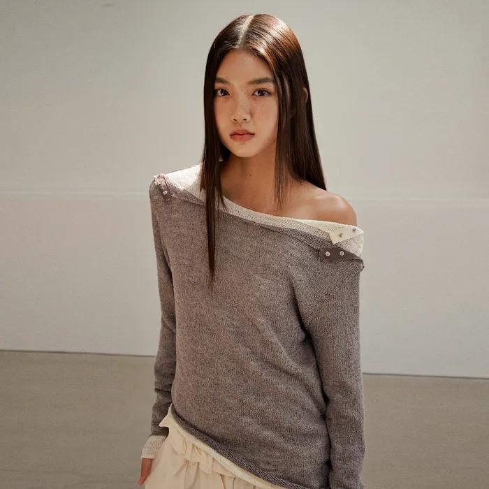 BOHEMIAN SNAP TOP [ ETOUPE ]