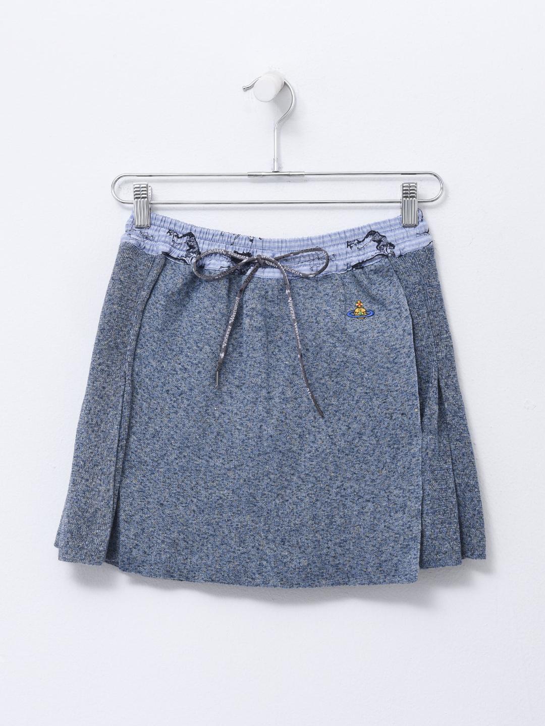 Vivienne Westwood BEA KILT skirt - BLUE TWEED