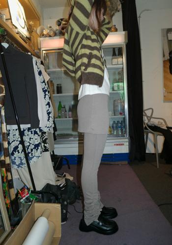 wrinkle skirt leggings pants (3c)