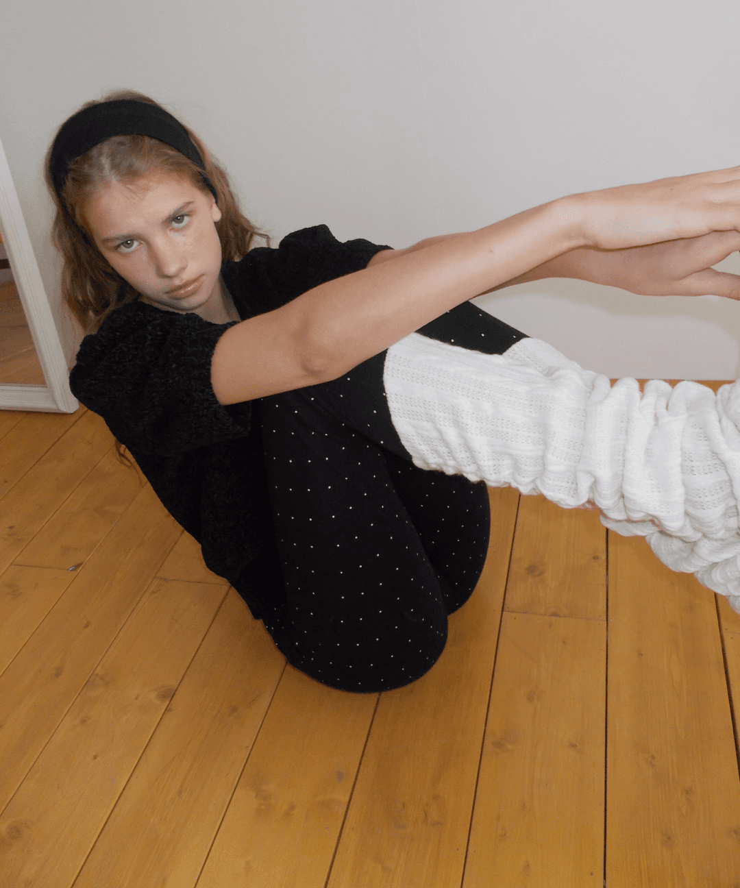 Leggings With Leg Warmers,Black