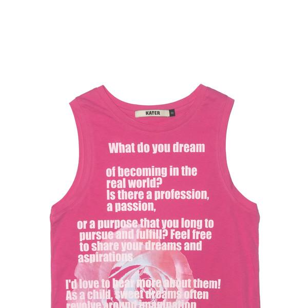 Rose Sleeveless Tee Pink