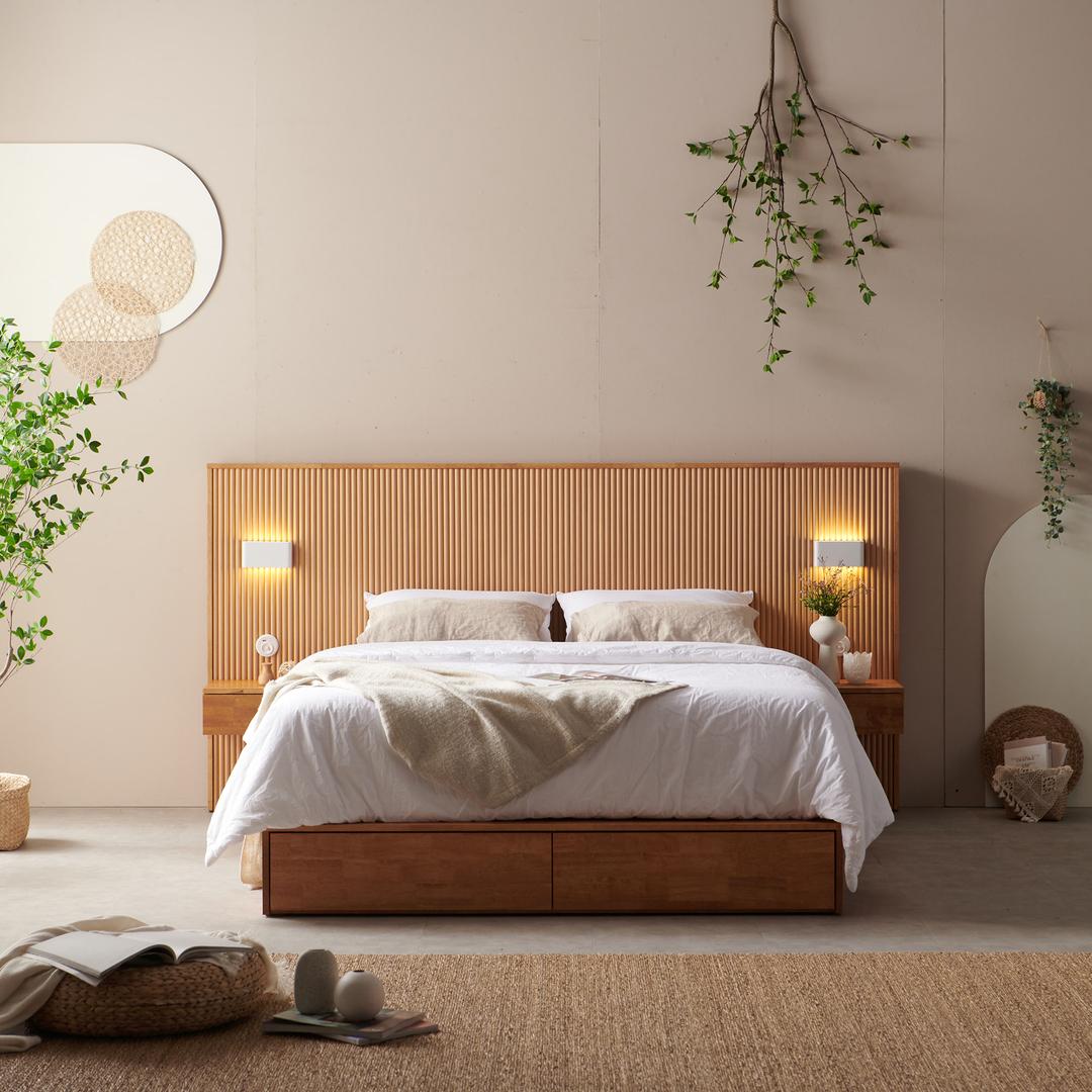 썸앤데코 리코 퀸 킹 호텔 침대프레임 수납형