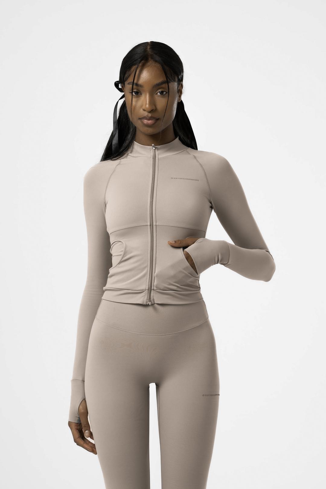 Active Zip Up in Moth - X-Small