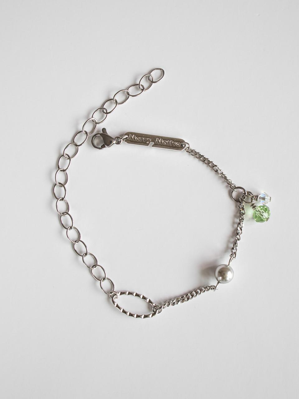 [Itzy 예지 착용] Applegreen point mix chain surgical bracelet