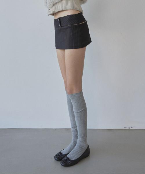 스컬프터(SCULPTOR)  Waist Point Classic Skort Black Pin Stripe - 사이즈 & 후기 | 무신사